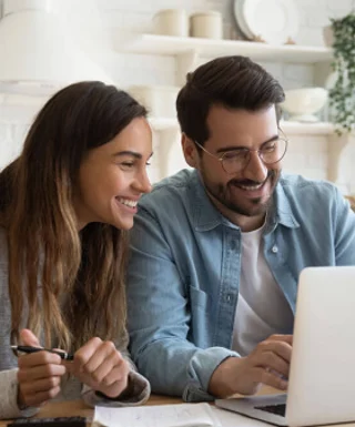 Couple on laptop